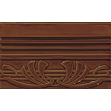 Ceramiche Grazia Epoque TED7 Terminale Deco Caramel Craquele Rand 12x20 cm, Italië - foto 1 - foto 1