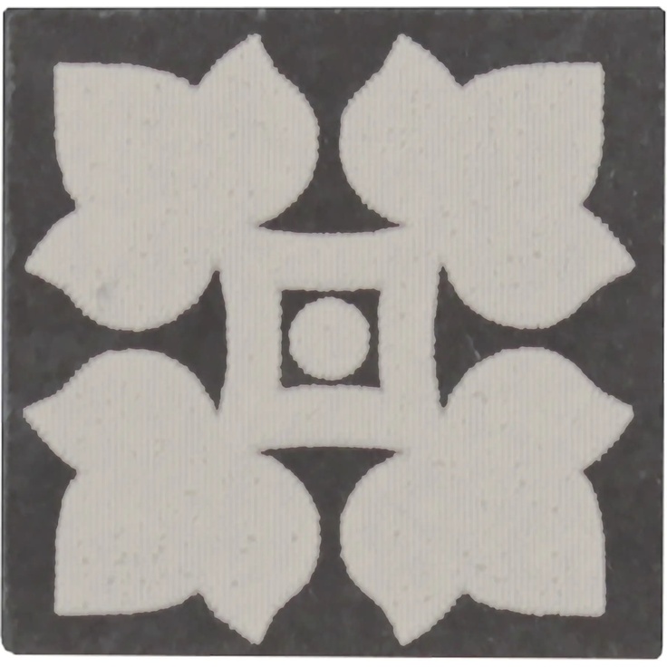 Ceramiche Grazia Old England С000366080 OETDB1_TOZZ 4X4 BLACK DOVER Decor 4x4 cm, Italy, hydraulic tile imitation - photo 1 Ceramiche Grazia Old England С000366080 OETDB1_TOZZ 4X4 BLACK DOVER Decor 4x4 cm, Italy, hydraulic tile imitation - photo 1