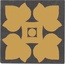 Ceramiche Grazia Old England С000366081 OETDB2_TOZZ.4X4 BLACK LEEDS Decor 4x4 cm, Italy, hydraulic tile imitation - photo 1