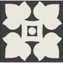 Ceramiche Grazia Old England OETDB1 OETDB1 Tozz Black Dover Inzetstuk 4x4 cm, Italië, behang  - foto 1 - foto 1