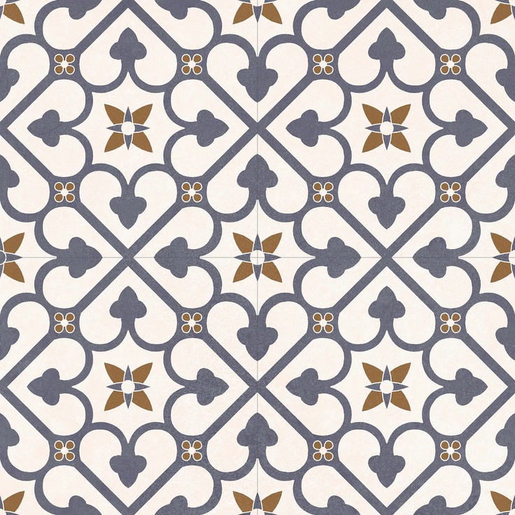 Halcon Brighton Pre Blue Mat porcelanato 45x45 cm, España, imitación de azulejos hidráulicos - foto 1 Halcon Brighton Pre Blue Mat porcelanato 45x45 cm, España, imitación de azulejos hidráulicos - foto 1