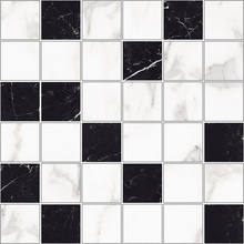 Halcon Capitol С000579779 Capitol/Luxury/Luxury White/Black/Black Malla Pulido 30x30 Mosaico 30x30 cm, Espanha, outros tipos de mármore - foto 1 - foto 1