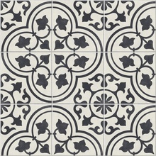 Harmony Cuban 23286 White Ornate porcelain tile 22,3x22,3 cm, Spain, stone  - photo 1 - photo 2