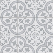 Harmony Cuban Silver Ornate 9mm porcelain tile 22,3x22,3 cm, Spain, concrete  - photo 1 - photo 2