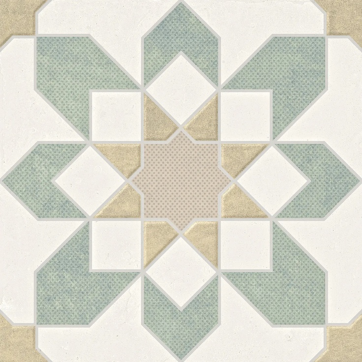 Harmony Doha С000595292 39599_DOHA GREEN FLOWER SP/22,3 porcelain tile 22,3x22,3 cm, Spain - photo 1 Harmony Doha С000595292 39599_DOHA GREEN FLOWER SP/22,3 porcelain tile 22,3x22,3 cm, Spain - photo 1