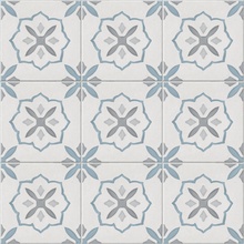 Harmony Sirocco Blue Ornate porcelain tile 22,3x22,3 cm, Spain, stone  - photo 1 - photo 2