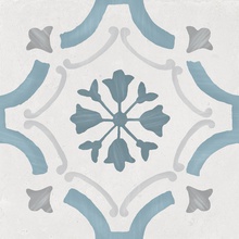 Harmony Sirocco Blue Ornate porcelain tile 22,3x22,3 cm, Spain, stone  - photo 1 - photo 1