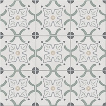 Harmony Sirocco Green Flower porcelain tile 22,3x22,3 cm, Spain, stone  - photo 1 - photo 2