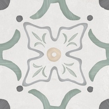 Harmony Sirocco Green Flower porcelain tile 22,3x22,3 cm, Spain, stone  - photo 1 - photo 1