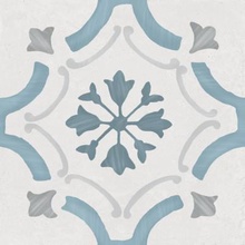 Harmony Sirocco Blue Ornate 9mm porcelain tile 22,3x22,3 cm, Spain - photo 1 - photo 1