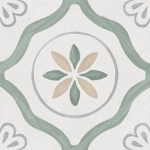 Harmony Sirocco Green Petals 9mm porcelain tile 22,3x22,3 cm, Spain - photo 1 - photo 1