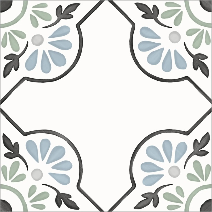 Harmony Tanger С000521278 31079_TANGER BLUE PETALS/12,3X12,3 porcelain tile 12,3x12,3 cm, Spain - photo 1 Harmony Tanger С000521278 31079_TANGER BLUE PETALS/12,3X12,3 porcelain tile 12,3x12,3 cm, Spain - photo 1