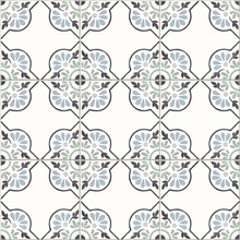 Harmony Tanger Blue Petals gres porcelanato 12,3x12,3 cm, Espanha, nenhum - foto 1 - foto 2