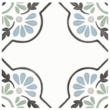 Harmony Tanger Blue Petals gres porcelanato 12,3x12,3 cm, Espanha, nenhum - foto 1 - foto 1