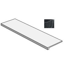 Impronta italgraniti Charm Experience CH03GT3 Calacatta Black Gradone Toro Lappato Trede 33x120 cm, Italië, marmerlook - foto 1 - foto 1