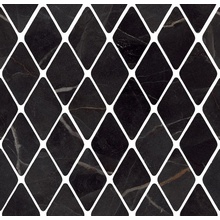 Impronta italgraniti Charm Experience CH03MRBL Rombi Calacatta Black Lap Mozaïek 31x33,5 cm, Italië, mozaieklook - foto 1 - foto 1