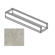 Impronta italgraniti Dorset DR07CAC6 Canalina Bordo Chiuso Cenere Elemento especial 14x60x8 cm, Itália, efeito pedra  - foto 1 - foto 1