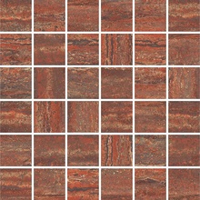 Impronta italgraniti I Travertini С000593231 TR073MA_Trav.RossoVeinCutMosaico30X30 Mozaik 30x30 cm, Italien, travertin - foto 1 - foto 1