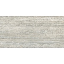 Impronta italgraniti I Travertini TR05BAR Grigio Vein Cut Ribbed porcelænsflise 60x120 cm, Italien, sten  - foto 1 - foto 1