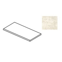 Impronta italgraniti I Travertini TR02GT2 Bianco Cross Cut Gradone Toro Trin 33x120 cm, Italien, sten  - foto 1 - foto 1