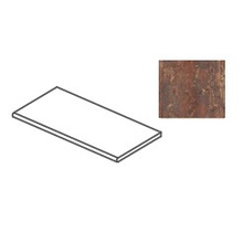 Impronta italgraniti I Travertini TR07GT2 Rosso Vein Cut Gradone Toro Trin 33x120 cm, Italien, sten  - foto 1 - foto 1