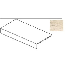 Impronta italgraniti I Travertini TR03LBA2A Beige Vein Cut Elemento a L 20mm Specielt element 60x120x6,5 cm, Italien, sten  - foto 1 - foto 1