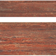 Impronta italgraniti I Travertini TR07DRL Rosso Vein Cut Rilievo 3D Dekor 120x120 cm, Italien, sten  - foto 1 - foto 1