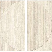 Impronta italgraniti I Travertini TR01DRD Bianco Vein Cut Radio 3D Dekor 120x120 cm, Italien, sten  - foto 1 - foto 1