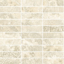 Impronta italgraniti I Travertini TR02MB9 Muretto Bianco Cross Cut 9mm Mozaik 30x30 cm, Italien, sten  - foto 1 - foto 1