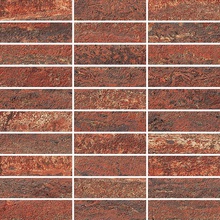 Impronta italgraniti I Travertini TR07MB9 Muretto Rosso Vein Cut 9mm Mozaik 30x30 cm, Italien, sten  - foto 1 - foto 1