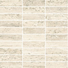 Impronta italgraniti I Travertini TR01MB Muretto Bianco Vein Cut 6mm Mozaik 30x30 cm, Italien, sten  - foto 1 - foto 1