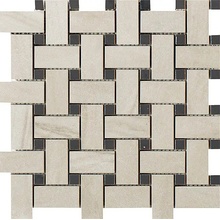 Impronta italgraniti Lux Experience С000484052 MW05MBWFA_Cal.MontBlancMos.BasketwaveFade30X30 Mozaika 30x30 cm, Włochy, calacatta - zdjęcie 1 - zdjęcie 1