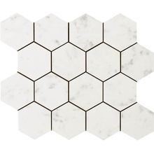Impronta italgraniti Lux Experience MW01MESFA Statuarietto Mosaico Esagona Fade Mozaïek 26x30 cm, Italië - foto 1 - foto 1