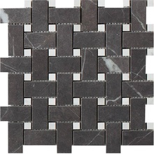 Impronta italgraniti Lux Experience MW02MBWFA Pietra Grey Mosaico Basketwave Fade Mozaïek 30x30 cm, Italië - foto 1 - foto 1