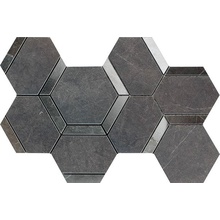 Impronta italgraniti Lux Experience MW02MEDM Pietra Grey Mosaico Esagona Decoro Mix Mozaïek 20x34 cm, Italië - foto 1 - foto 1