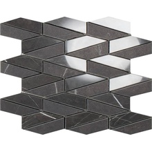 Impronta italgraniti Lux Experience MW02MESAM Pietra Grey Mosaico Esagona Allungato Mix Mozaïek 25,5x29,5 cm, Italië - foto 1 - foto 1