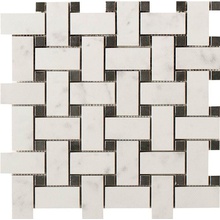 Impronta italgraniti Lux Experience MW03MBWFA Helsinki White Mosaico Basketwave Fade Mozaïek 30x30 cm, Italië - foto 1 - foto 1