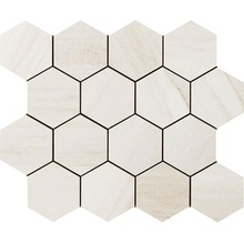 Impronta italgraniti Lux Experience MW03MESFA Helsinki White Mosaico Esagona Fade Mozaïek 26x30 cm, Italië - foto 1 - foto 1