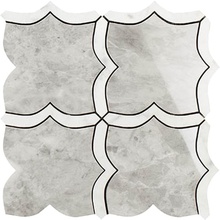 Impronta italgraniti Lux Experience MW17MAM Statuarietto/Grigio Versilia Mosaico Arabesque Mix Mozaïek 30x30 cm, Italië - foto 1 - foto 1