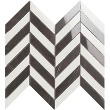 Impronta italgraniti Lux Experience MW21MCHL Pietra Grey/Statuarietto Mosaico Chevron Lap Mozaïek 26x30 cm, Italië - foto 1 - foto 1