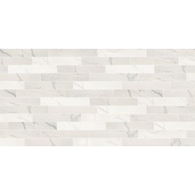 Impronta italgraniti Marble Experience MB01EAM Statuario Lux List. Mix Sq keramisch graniet 20x120 cm, Italië, marmerlook - foto 1 - foto 1