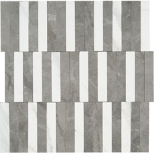 Impronta italgraniti Marble Experience MB03MR Orobico Grey Mosaico Stripe Mozaïek 27,2x29 cm, Italië - foto 1 - foto 1
