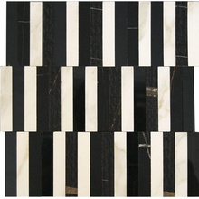 Impronta italgraniti Marble Experience MB04MR Sahara Noir Mosaico Stripe Mozaïek 27,2x29 cm, Italië - foto 1 - foto 1