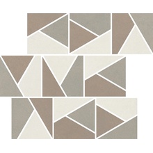 Impronta italgraniti Nuances С000507228 NU00MTGC1_NuancesMos.TriangoliMixCaldo130X30 Mosaïque 30x30 cm, Italie, sous béton - photo 1 - photo 1