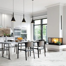 I.Tiles Silk Marble 60x60, glazed porcelain stoneware, Italy, calacatta marble - interior photo 1 - photo 2