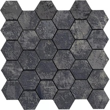 La Fabbrica Ava Artile С000510960 156331_Black/Gold_esagona_nat_ret Mozaika 28x29 cm, Włochy - zdjęcie 1 - zdjęcie 1