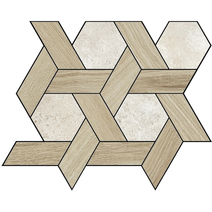 La Fabbrica Ava Il Cerreto С000511012 MOSCP02_Decoro/Chardonnay_beige_nat Mosaic 26x30 cm, Italy, concrete look - photo 1 La Fabbrica Ava Il Cerreto С000511012 MOSCP02_Decoro/Chardonnay_beige_nat Mosaic 26x30 cm, Italy, concrete look - photo 1
