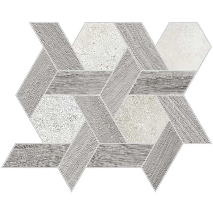 La Fabbrica Ava Il Cerreto С000511011 MOSCP01_Decoro/Pinotgrigio_white_nat Mosaic 26x30 cm, Italy, concrete look - photo 1 La Fabbrica Ava Il Cerreto С000511011 MOSCP01_Decoro/Pinotgrigio_white_nat Mosaic 26x30 cm, Italy, concrete look - photo 1
