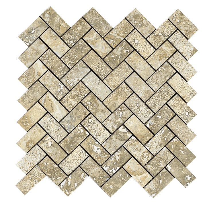 La Fabbrica Ava Imperial С000511089 155304_Tivoli_nat_spinadipesce_rett Mosaic 30,5x30,5 cm, Italy, travertine - photo 1 La Fabbrica Ava Imperial С000511089 155304_Tivoli_nat_spinadipesce_rett Mosaic 30,5x30,5 cm, Italy, travertine - photo 1