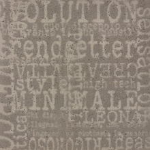 Leonardo Overcome LETTERS 120G RM Decoração 120x120 cm, Itália, efeito pedra  - foto 1 - foto 1